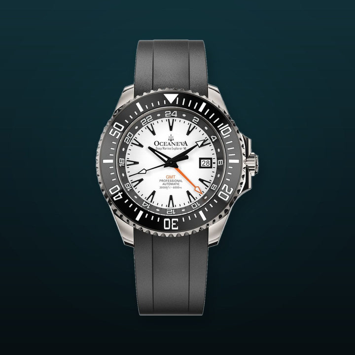 Deep Marine Explorer VI 6000M - GMT True Dive BlueLume White Dial