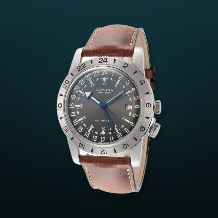 Airman Vintage Purist 40mm / Grey / Brown Grey Dial