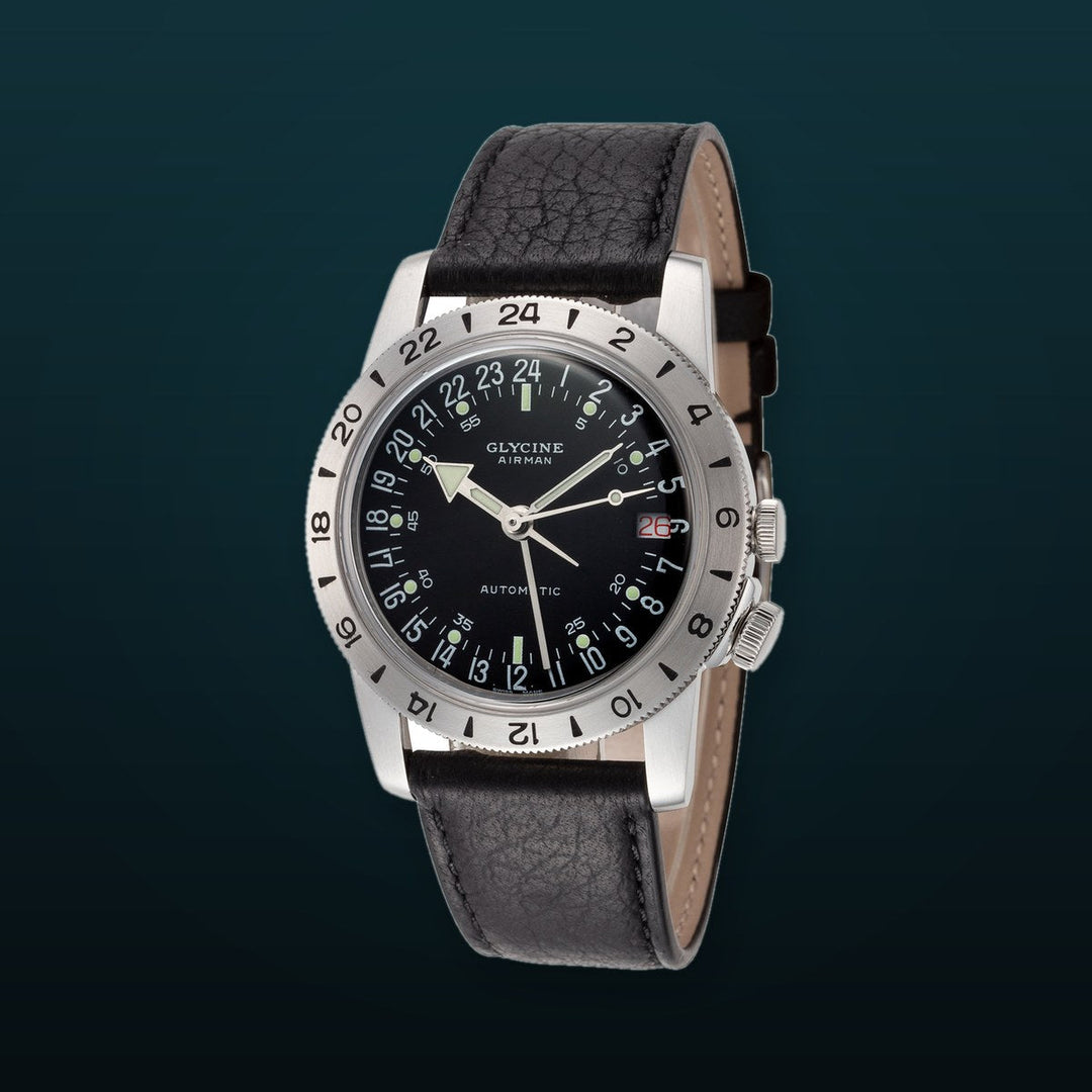 Airman No. 1 GMT 36mm / Black / Black Black Dial