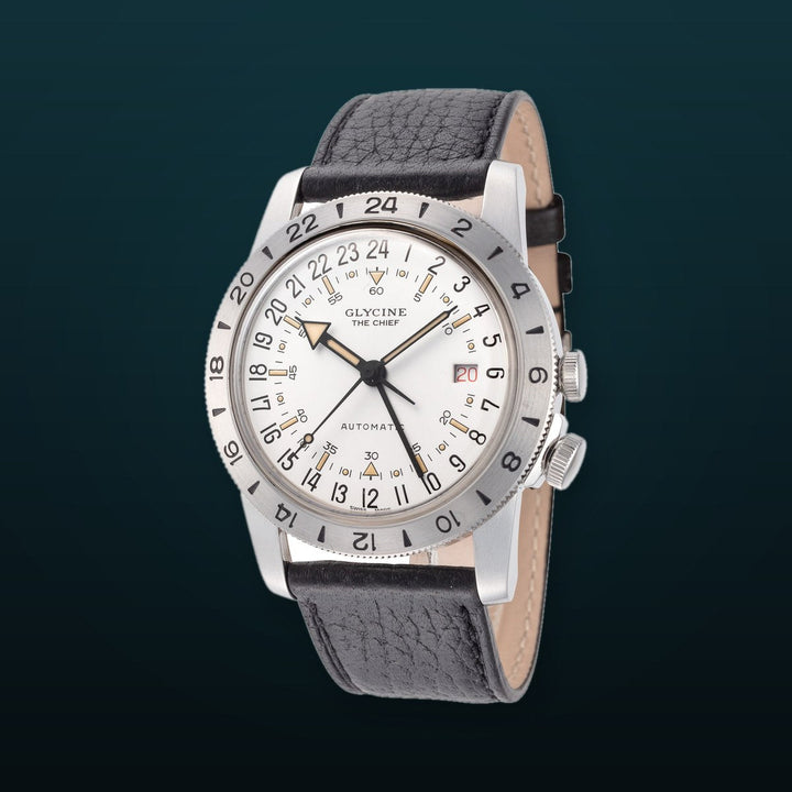Airman The Chief GMT 40mm / White / Black White Dial