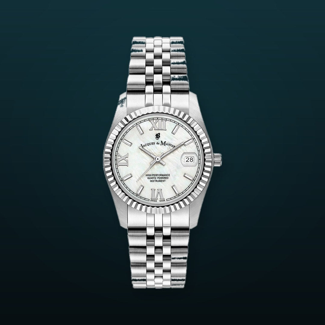 Inspiration Roman Mother of pear dial, stainless steel bracelet Mother-of-Pearl Dial
