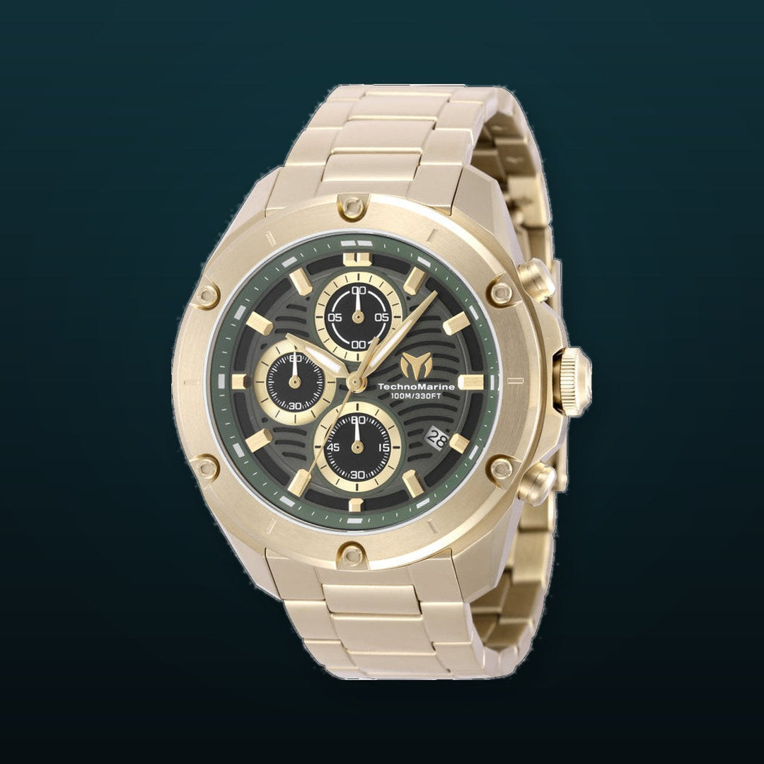 Oceanico 44mm / Olive Green / Gold | Olive Green Dial