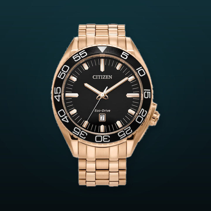 Carson 42mm / Black / Gold | Black Dial