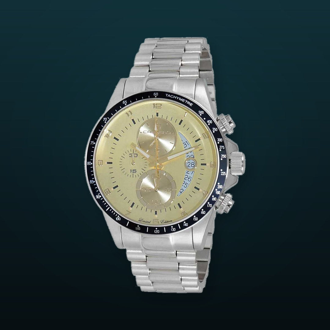 WINNER CIRCLE Yellow-Gold/Black - Silvertone | Yellow Dial