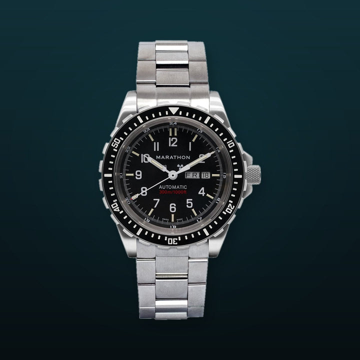 Divers Auto Jumbo Day /Date Black NGM/Steel Bracelet Matte Black Dial