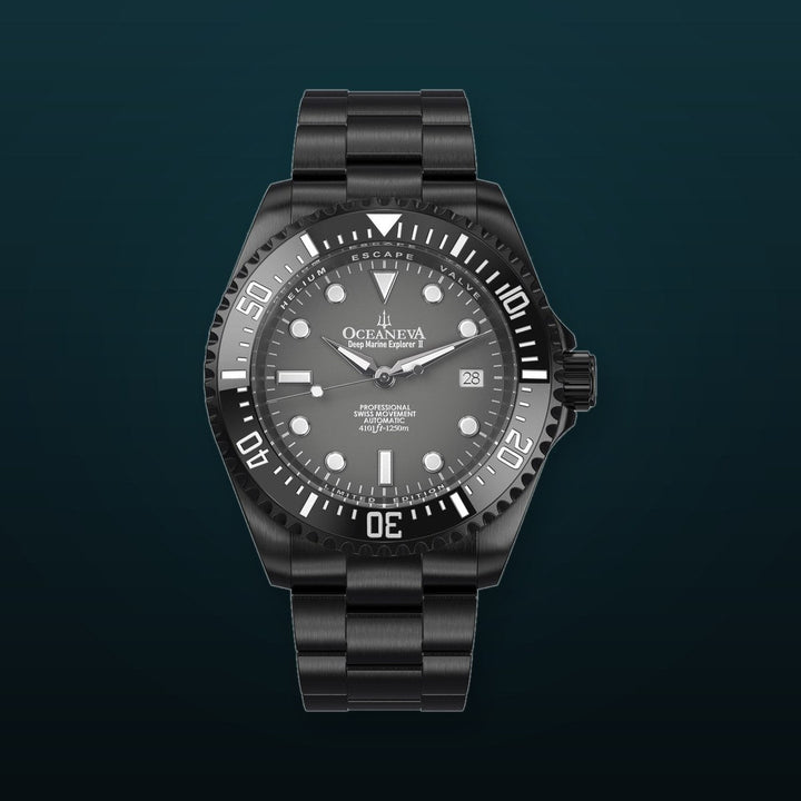 Deep Marine Explorer II Swiss Automatic  Black Bezel – Gunmetal Dial