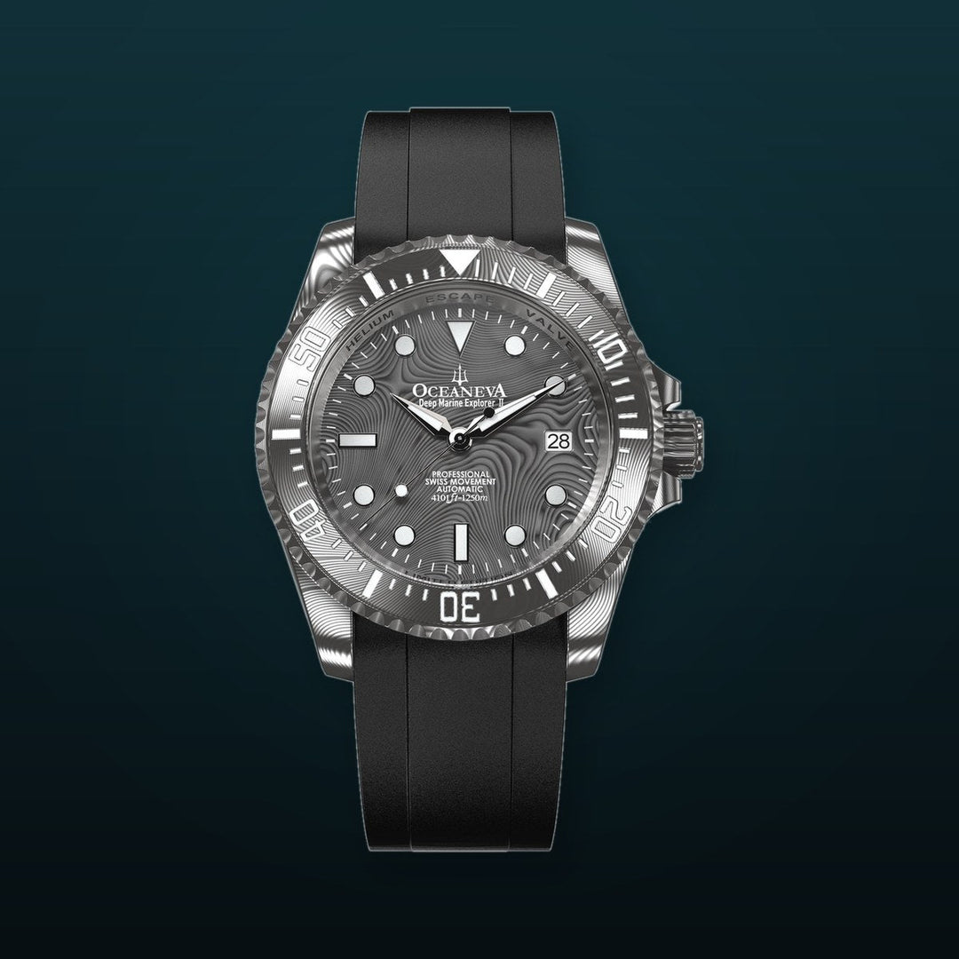 Damascus Deep Marine Explorer II Watch Grey Bezel | Dark Grey Dial