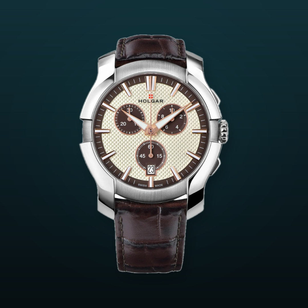 Beige & Gold Chronograph 44mm | Beige Dial