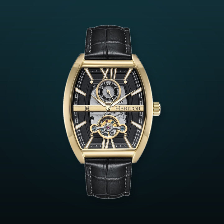 Masterson w/ 24 Hour Hand Black / Gold Black Dial