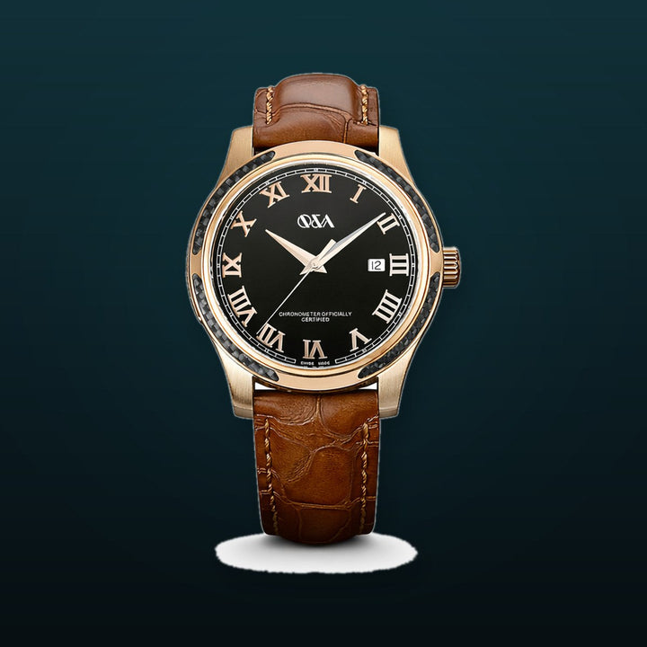 Bronze Brown / Leather | Black Dial