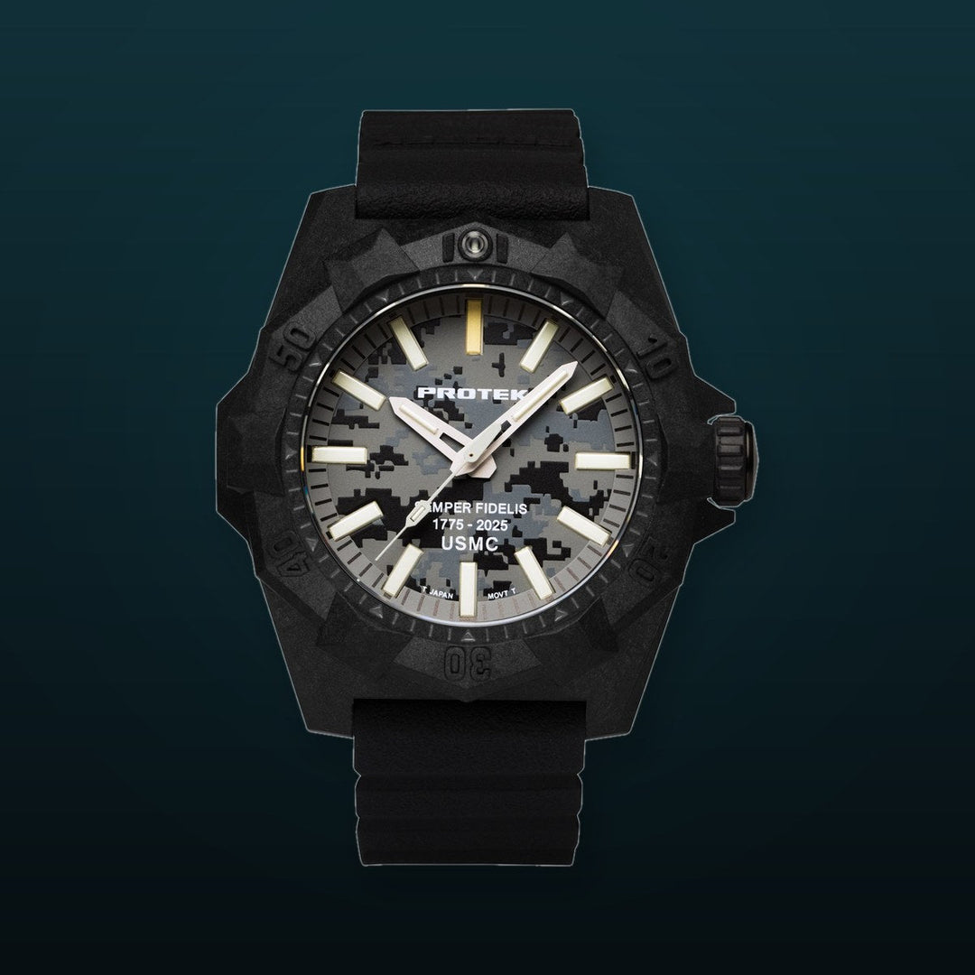 AGGRESSOR 4100 DIVE SEMPER FIDELIS SERIES Carbon/Gray MARPAT Camo/Charcoal | Gray Camo Dial