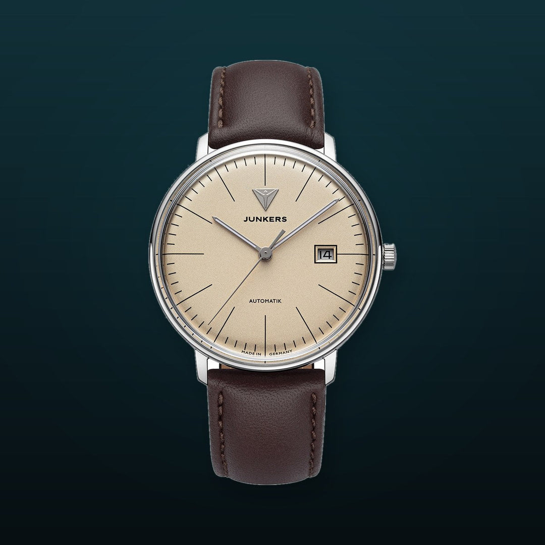 Bauhaus Automatic Leather / Beige | Beige Dial