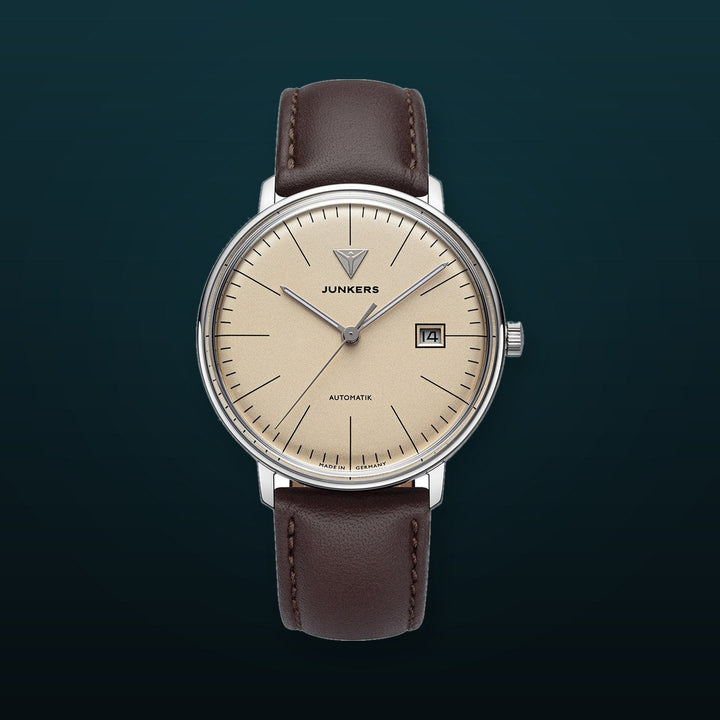 Bauhaus Automatic Leather / Beige | Beige Dial
