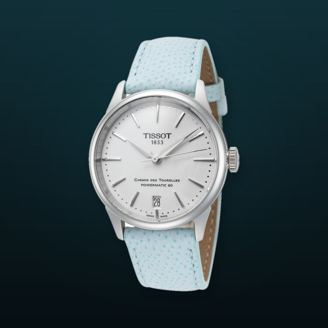 Chemin des Tourelles 34mm / Silver / Light Blue | Silver Dial