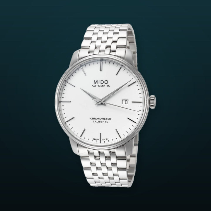 Baroncelli III 40mm / White / Silver | White Dial