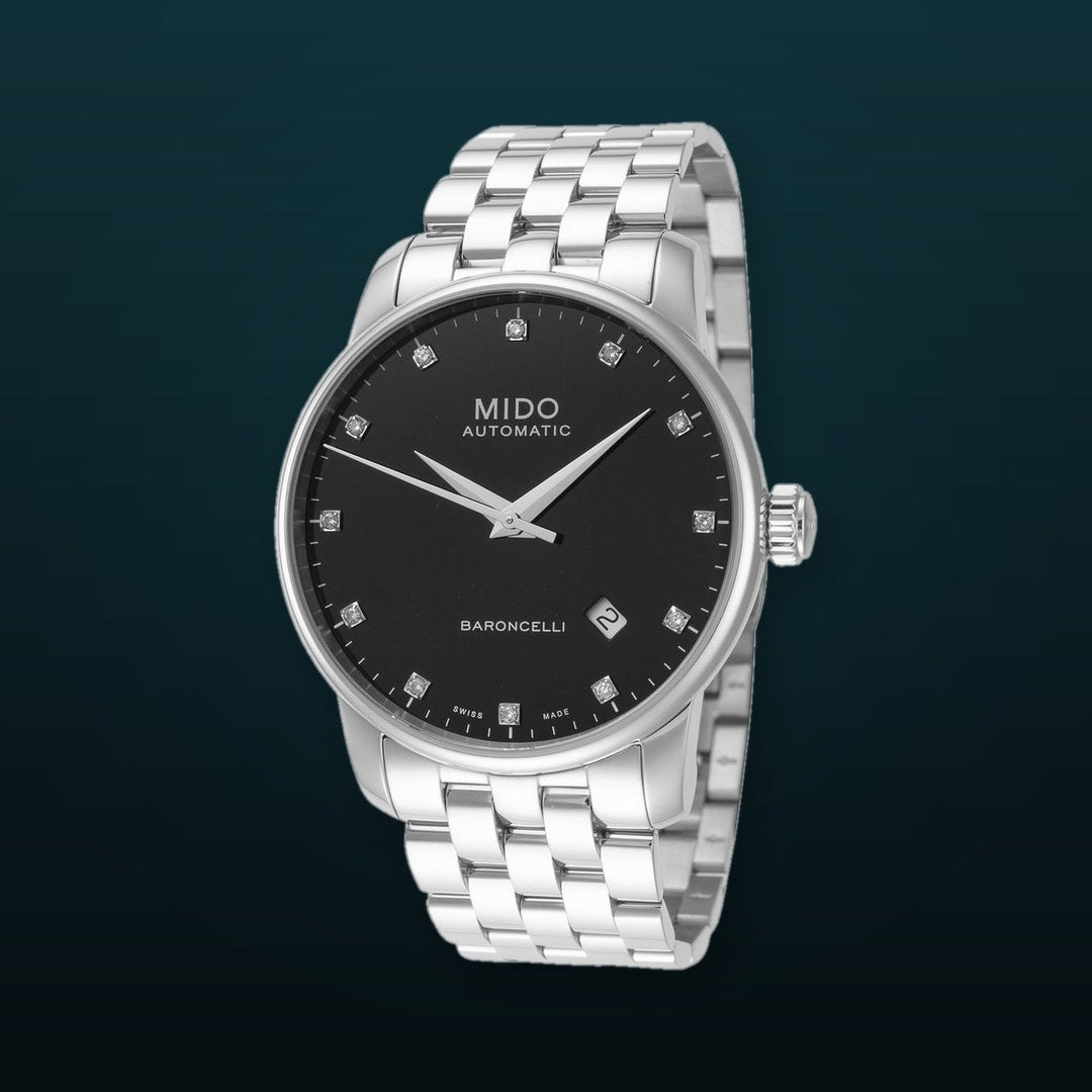 Baroncelli 38mm / Black / Silver | Black Dial
