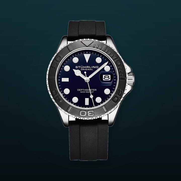 Depthmaster 4072 Midnight Blue Brass Dial/ Black Silicone Strap | Blue Dial