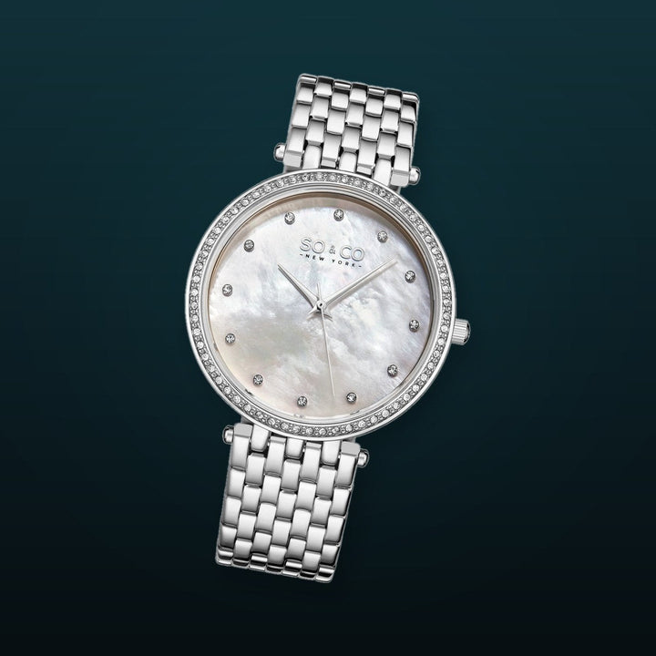 Madison 5334 Silver Mother-of-pearl/ Silver Bracelet | MOP Dial