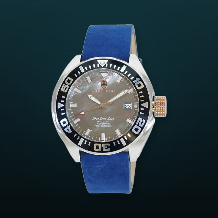 FreeZone-Auto Rose/Blue | Brown Dial