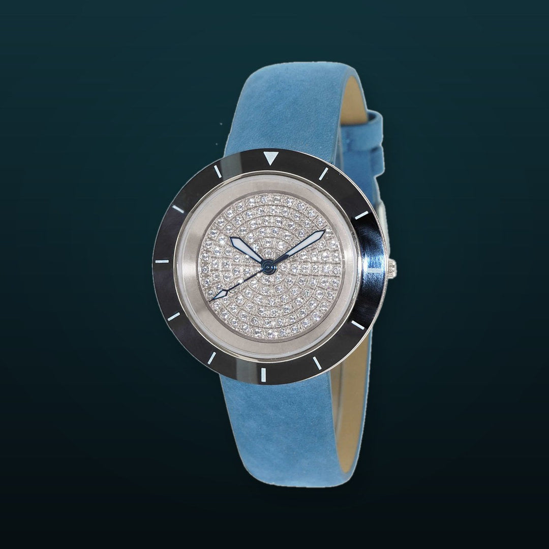 TOULON BLACK-SILVER / BLUE | Silver tone Dial