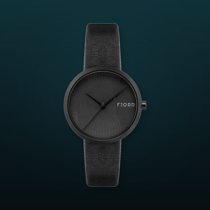 Laurens Black / Leather | Black Dial
