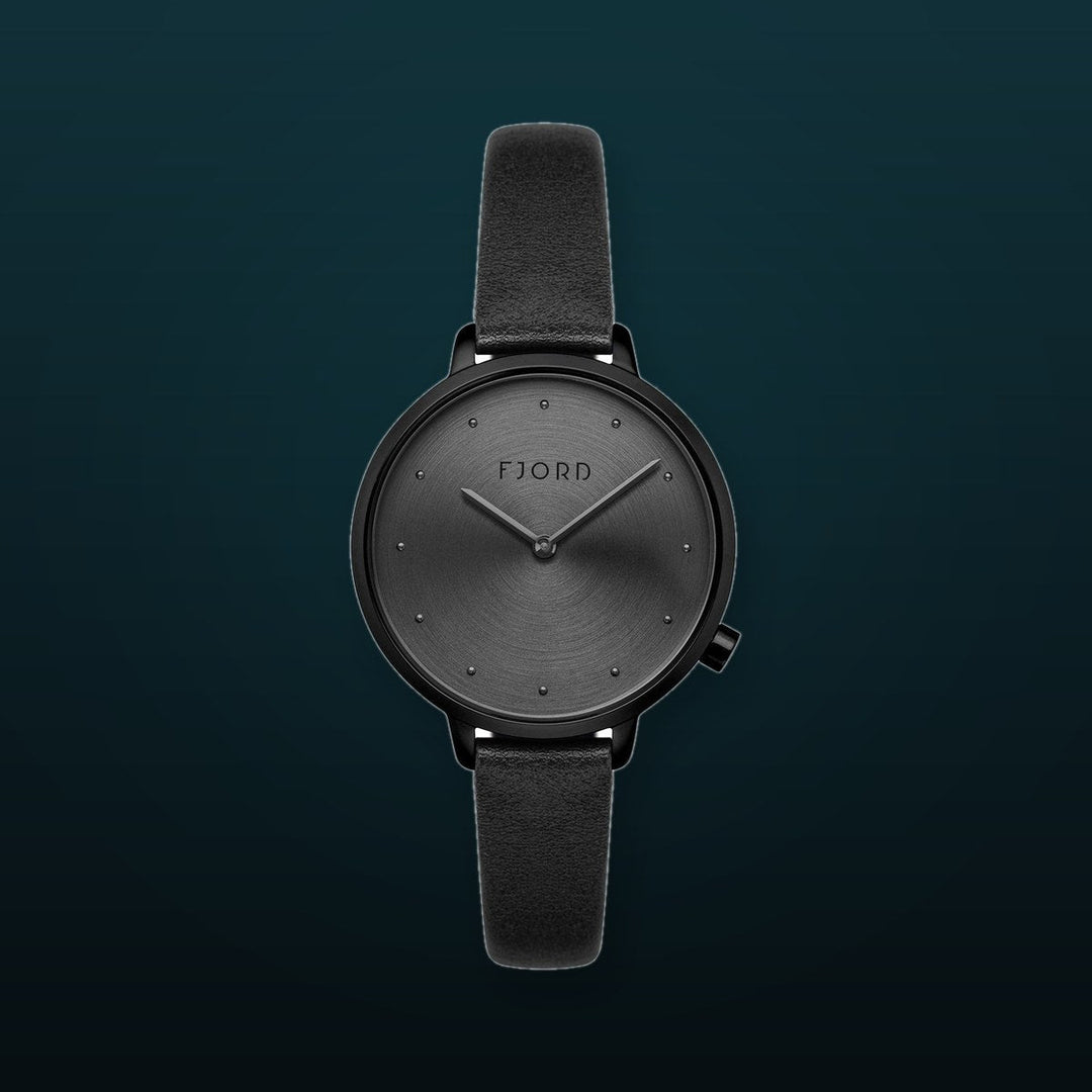 Ripple Black / Leather | Black Dial