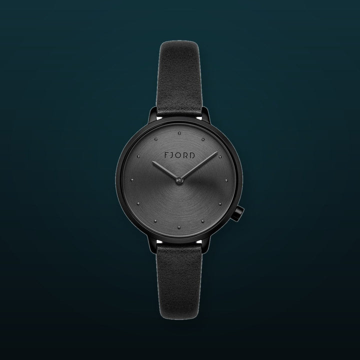 Ripple Black / Leather | Black Dial
