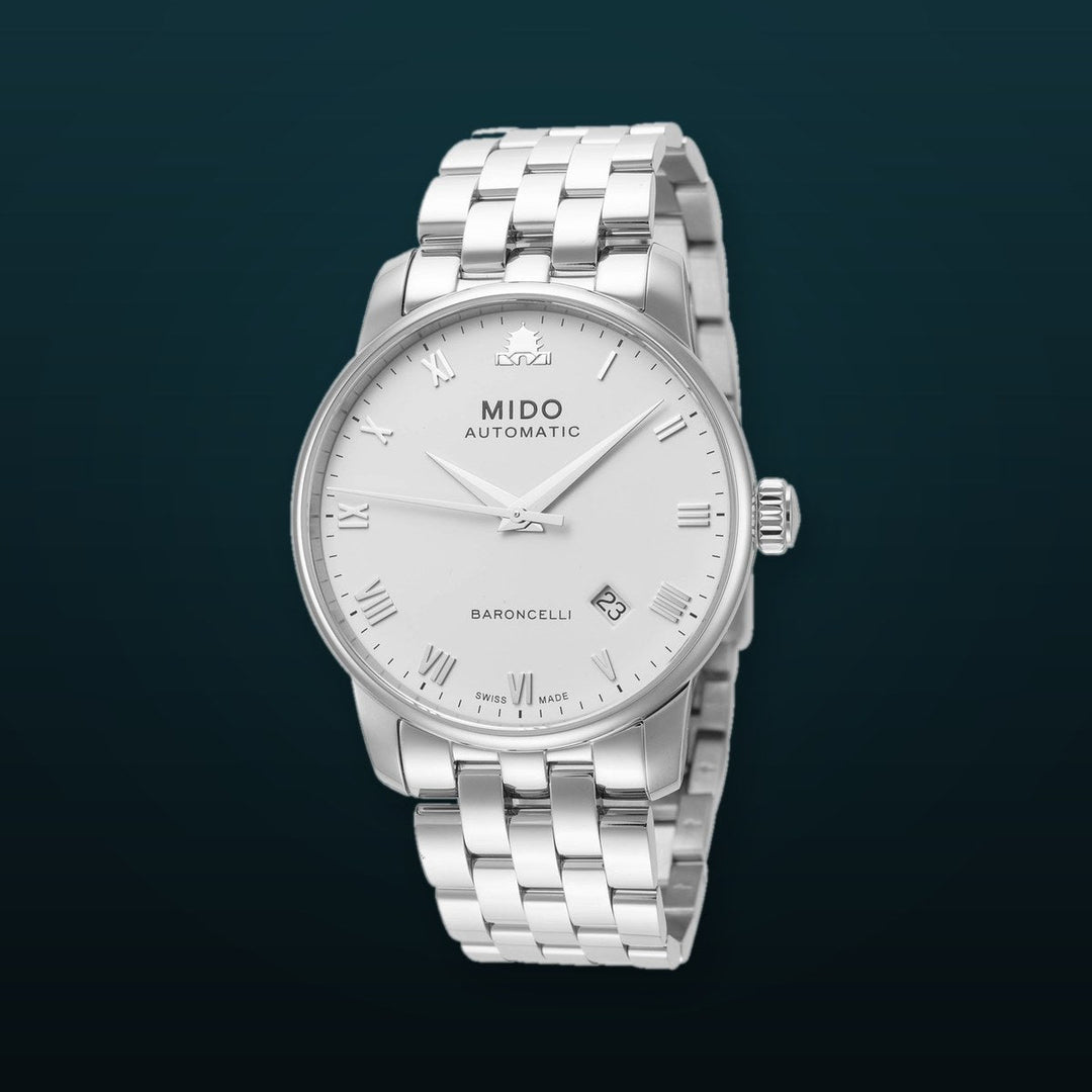 Baroncelli 38mm / White / Silver | White Dial