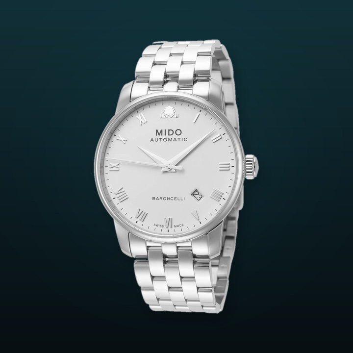 Baroncelli 38mm / White / Silver | White Dial