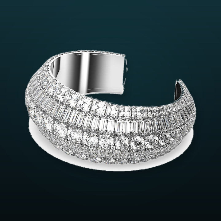 Hyperbola White / Rhodium-Plated