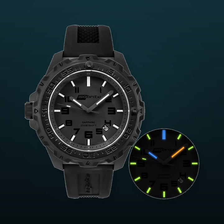 Eclipse w/ 9:00 crown T100 Tritium | Black Dial