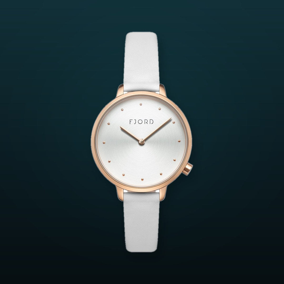 Ripple White / Leather | White Dial