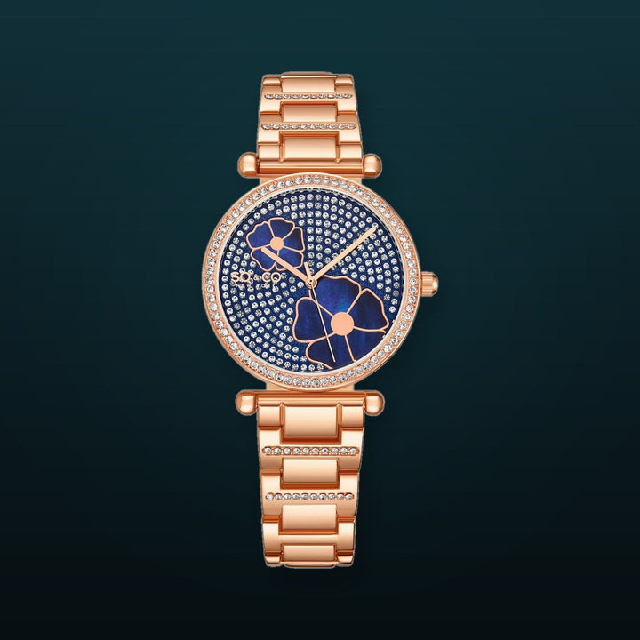 Madison Rose Gold/Stainless Steel | Blue Dial