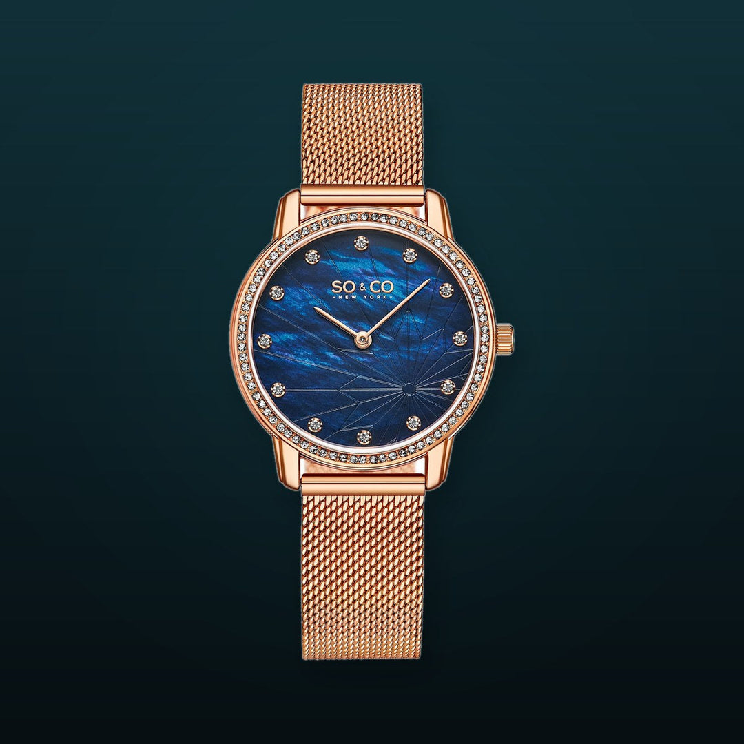 Chelsea-5586.4 Rose Gold/Stainless Steel | Blue Dial