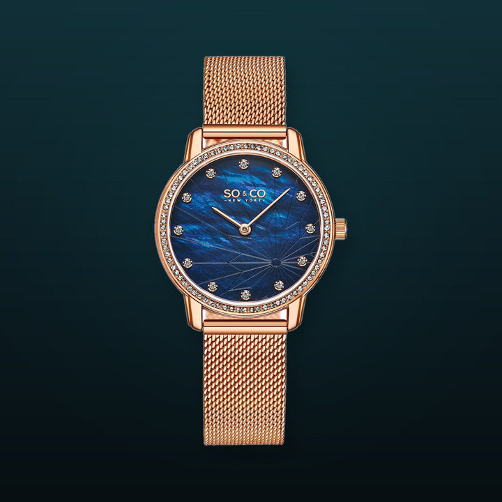 Chelsea-5586.4 Rose Gold/Stainless Steel | Blue Dial