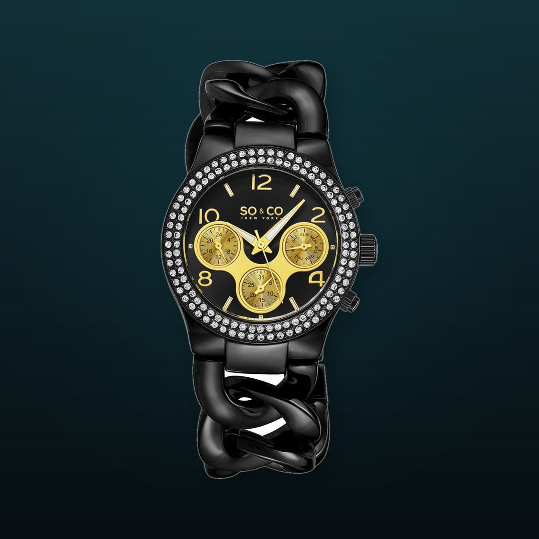 Chelsea-5013a.7 Black/Stainless Steel | Black Dial