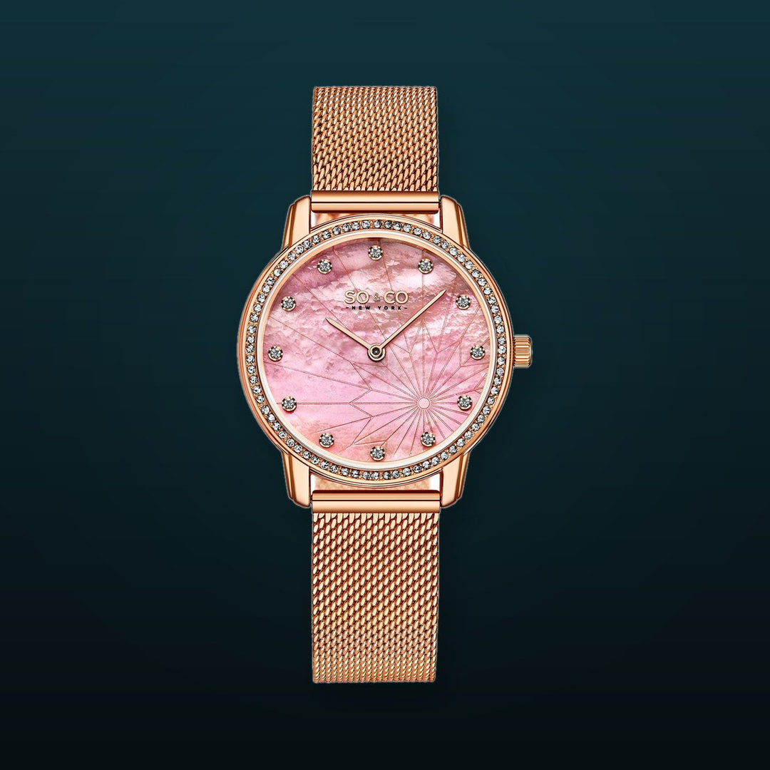 Chelsea-5586.3 Rose Gold/Stainless Steel | Salmon Dial