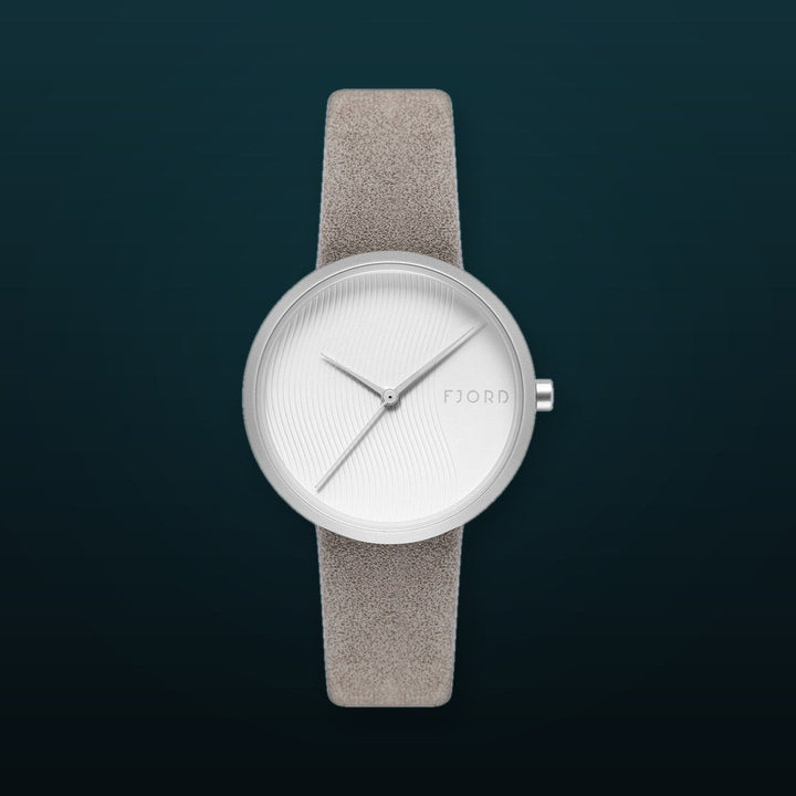 Laurens Silver / Leather | White Dial