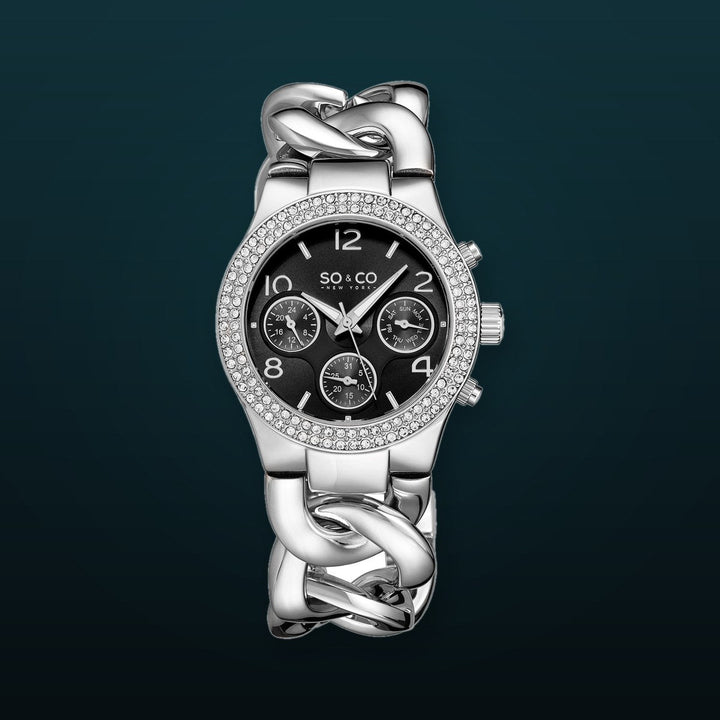 Chelsea-5013a.5 Silver/Stainless Steel | Black Dial