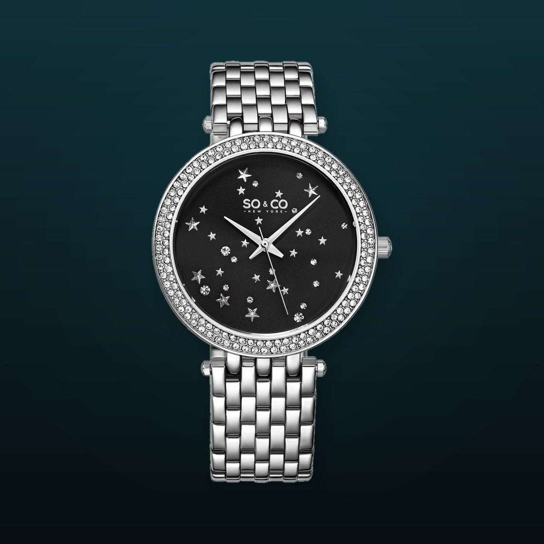Chelsea-5576.1 Silver/Stainless Steel | Black Dial