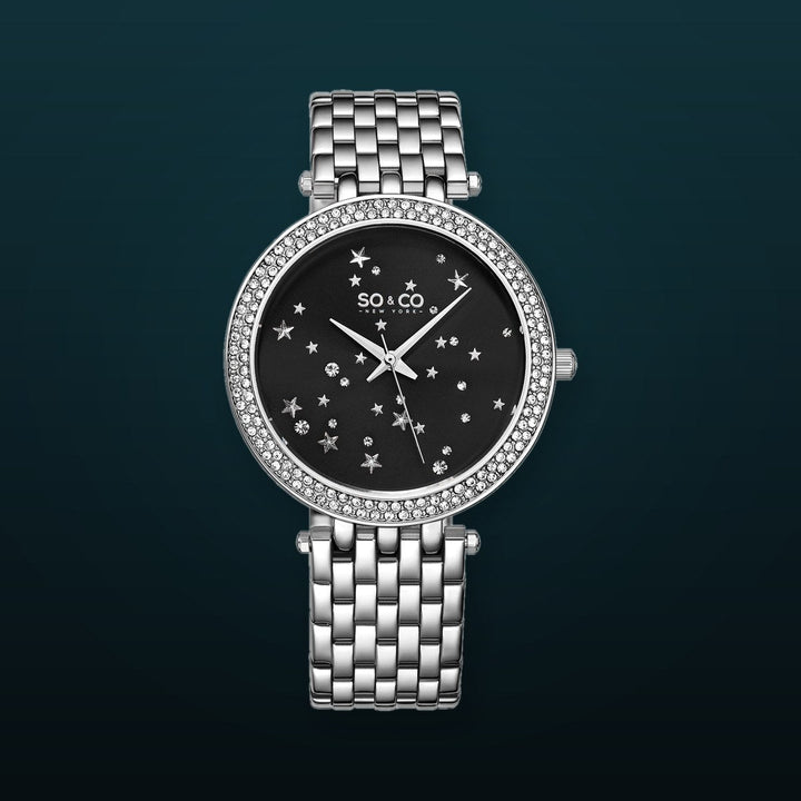 Chelsea-5576.1 Silver/Stainless Steel | Black Dial