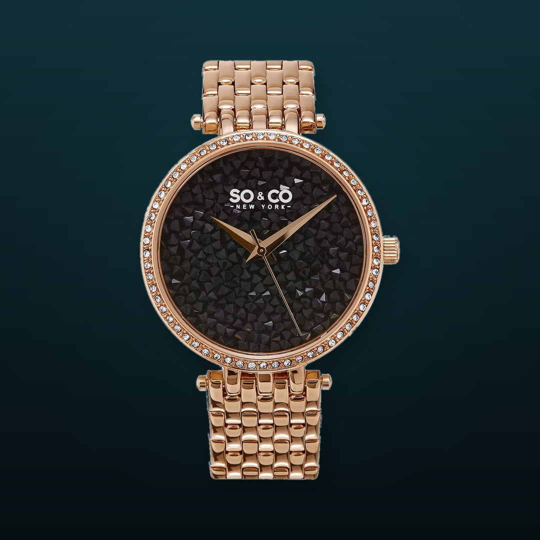 Chelsea-5080.4 Rose Gold/Stainless Steel | Black Dial