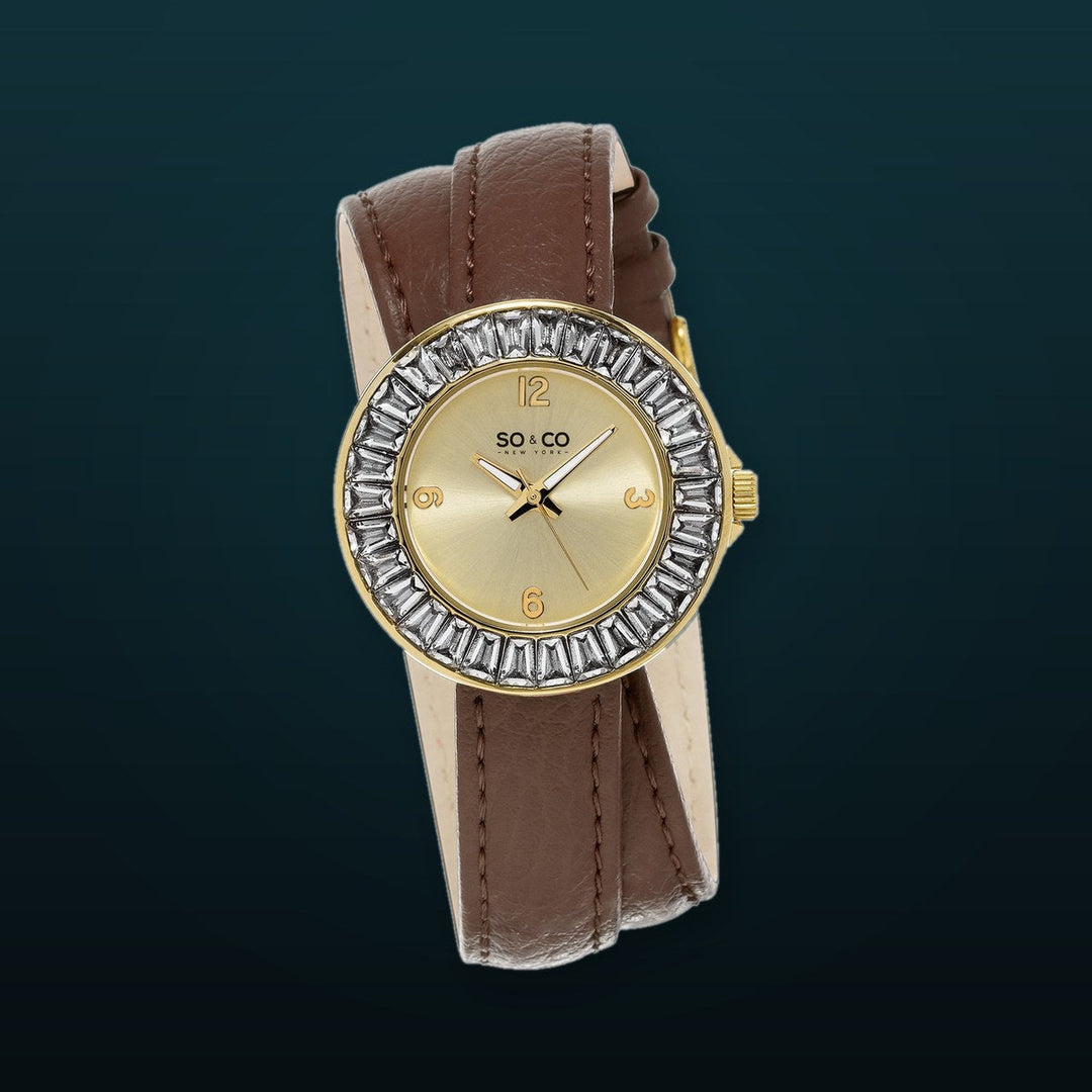 Chelsea Brown/Leather | Gold Dial