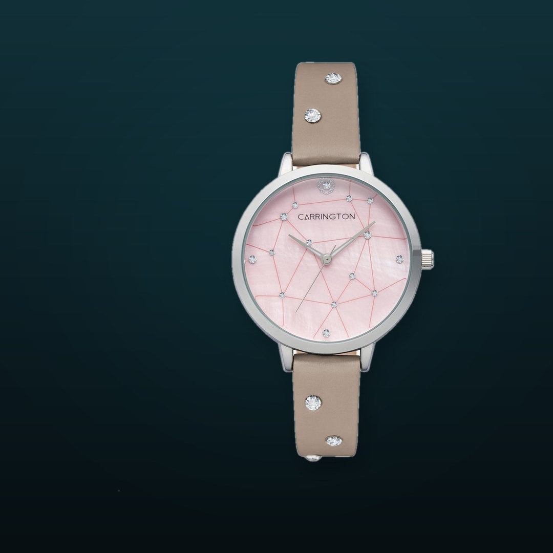 Catherine Pink / Leather | Salmon Dial