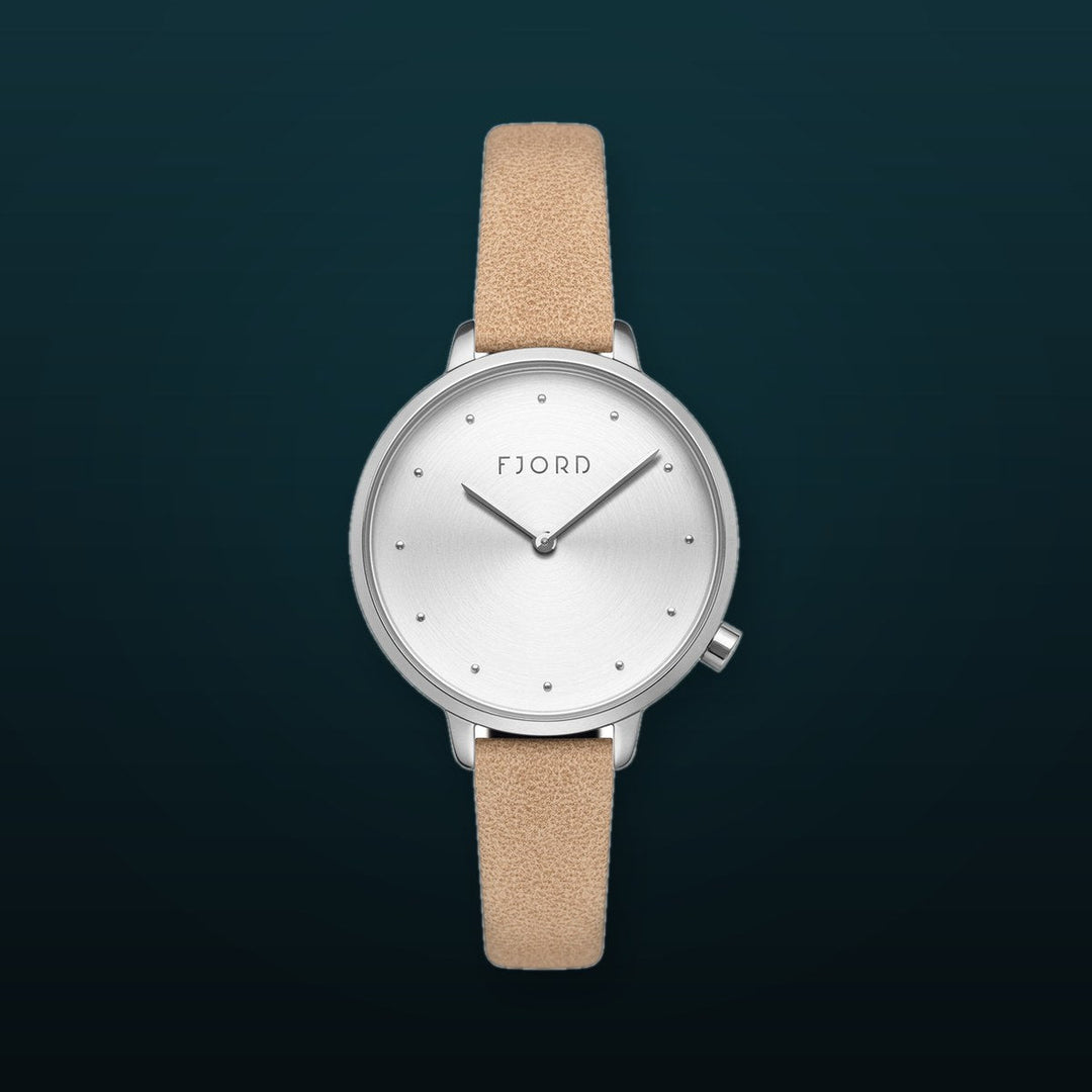 Ripple Silver / Leather | White Dial