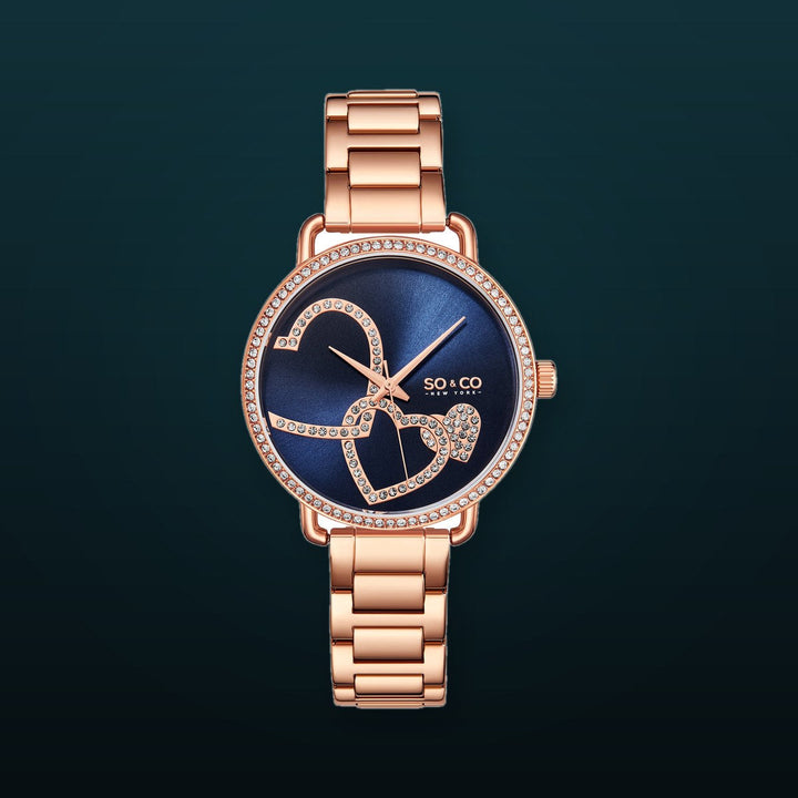 Madison-5577.3 Rose Gold/Stainless Steel | Blue Dial