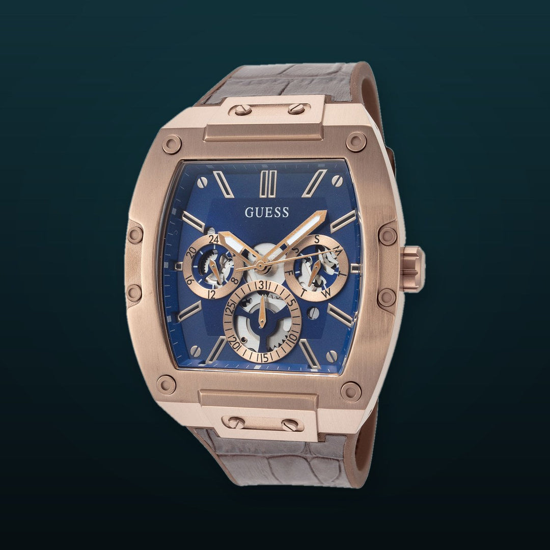 Phoenix 43mm / Blue / Brown | Blue Dial