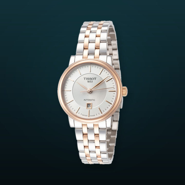 Carson 30mm / Silver / Silver and Rose Gold Silver Dial