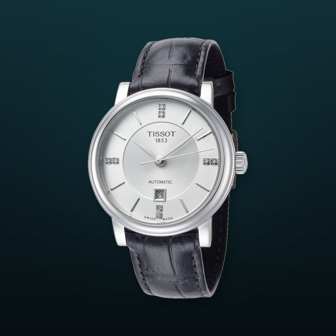 CARSON 30mm / Silver / Black | Silver Dial