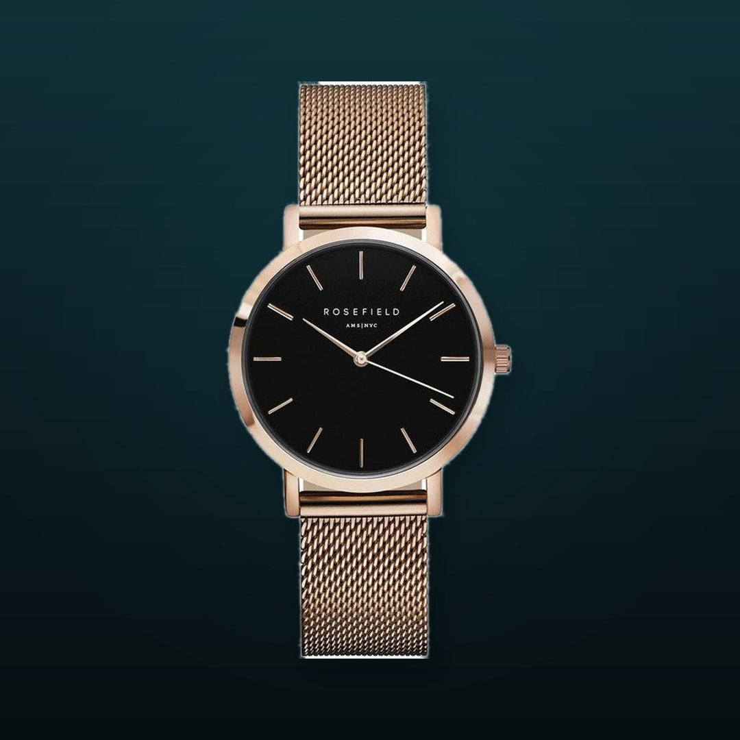 Tribeca 33mm / Black / Rose Gold | Black Dial
